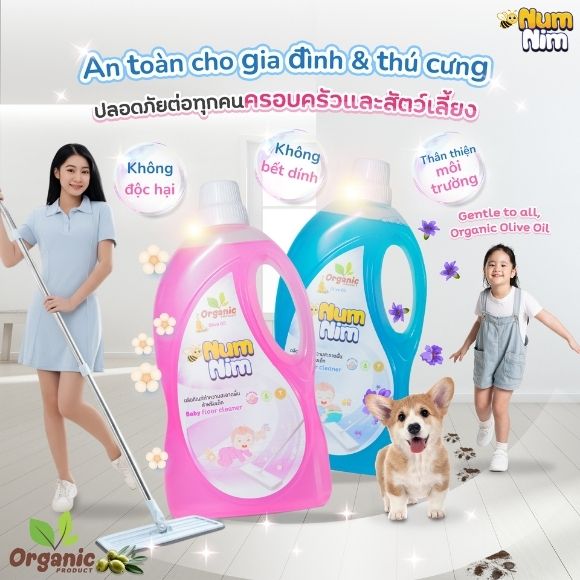 Nước lau sàn NumNim - Lựa chọn an toàn từ Thái Lan