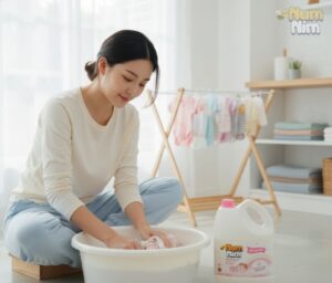 Giặt quần áo em bé cùng NumNim