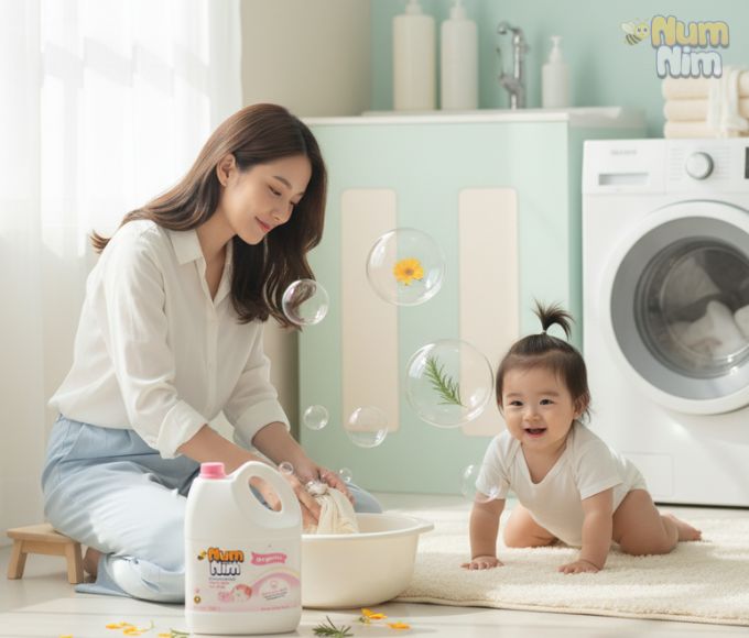Nước giặt organic an toàn cho bé