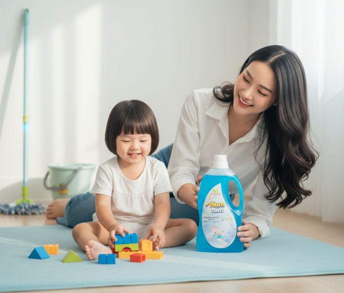 Nước lau sàn an toàn cho trẻ em NumNim