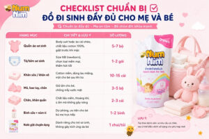 Checklist Chuẩn Bị Đồ Đi Sinh Đầy Đủ Cho Mẹ Và Bé