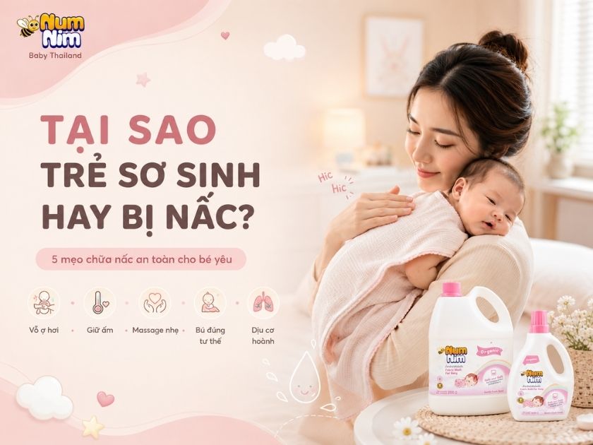 Tại sao trẻ sơ sinh hay bị nấc cụt và cách xử lý an toàn