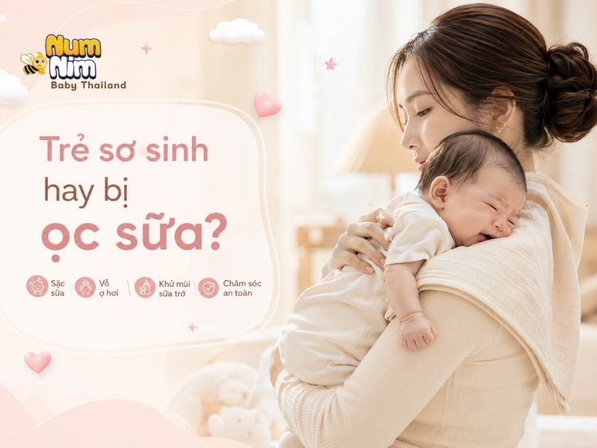 trẻ sơ sinh hay bị ọc sữa và cách xử lý nhanh chóng