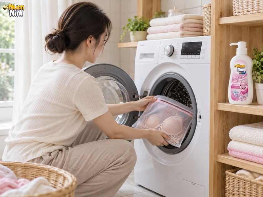 Giặt áo ngực bằng máy được không? Được nếu theo nhãn, dùng túi lưới và chế độ nhẹ. Xem loại áo nên giặt tay và 7 bước giặt máy.